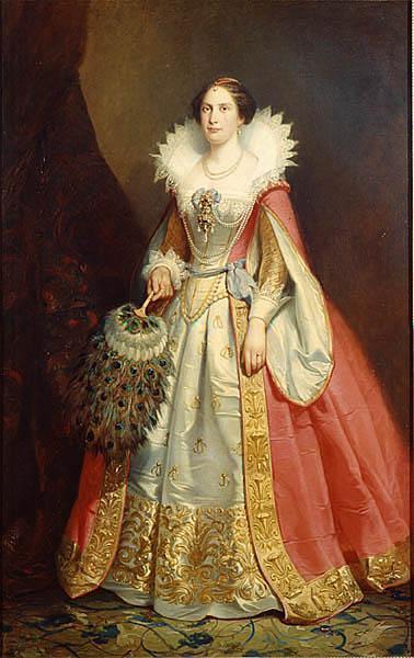 Johan Christoffer Boklund Lovisa, 1828-1871, queen, married to king Karl XV oil painting picture